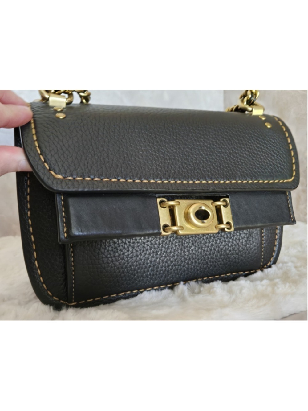 Coach 1941 Troupe Crossbody Chain Bag Black EUC - Picture 11 of 15
